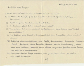 Brief v. Albert Schweitzer an Emmy Martin