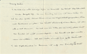 Brief v. Albert Schweitzer an Emmy Martin