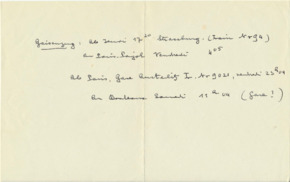 Brief v. Albert Schweitzer an Emmy Martin