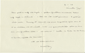 Brief v. Albert Schweitzer an Emmy Martin
