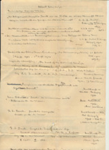 Auflistung Albert Schweitzers Werke aus dem Nachlass von Emmy Martin