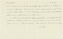 Brief v. Albert Schweitzer an Emmy Martin