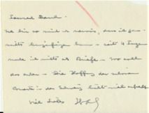 Brief v. Albert Schweitzer an Emmy Martin