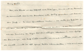Brief v. Albert Schweitzer an Emmy Martin