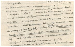 Brief v. Albert Schweitzer an Emmy Martin