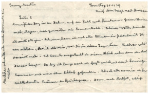 Brief v. Albert Schweitzer an Emmy Martin