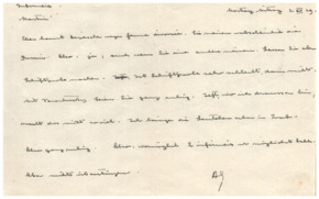 Brief v. Albert Schweitzer an Emmy Martin