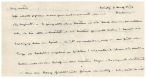 Brief v. Albert Schweitzer an Emmy Martin