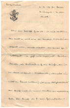 Brief v. Albert Schweitzer an Emmy Martin