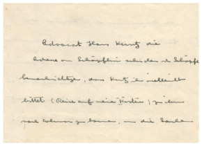 Nachricht v. Albert Schweitzer an Emmy Martin