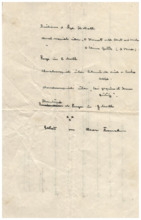 Notizen v. Albert Schweitzer an Emmy Martin