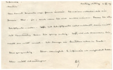 Brief v. Albert Schweitzer an Emmy Martin