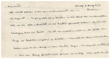 Brief v. Albert Schweitzer an Emmy Martin