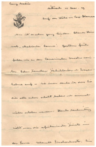 Brief v. Albert Schweitzer an Emmy Martin