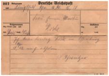 Telegramm v. Albert Schweitzer an Emmy Martin