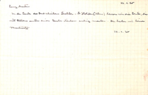 Brief v. Albert Schweitzer an Emmy Martin