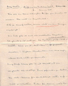 Brief von Albert Schweitzer an Emmy Martin
