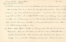 Brief von Albert Schweitzer an Emmy Martin