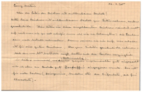 Brief v. Albert Schweitzer an Emmy Martin