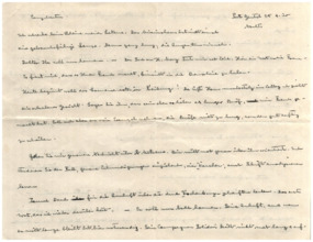 Brief v. Albert Schweitzer an Emmy Martin