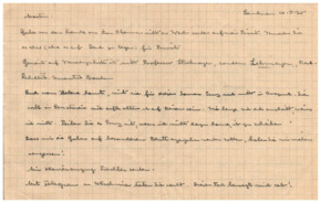 Brief v. Albert Schweitzer an Emmy Martin