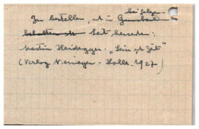 Kurze Nachricht v. Albert Schweitzer an Emmy Martin