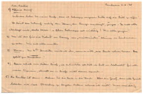 Brief v. Albert Schweitzer an Emmy Martin