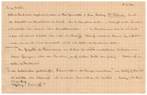 Brief v. Albert Schweitzer an Emmy Martin