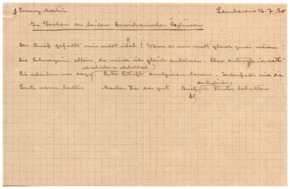 Brief v. Albert Schweitzer an Emmy Martin