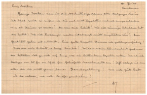 Brief v. Albert Schweitzer an Emmy Martin