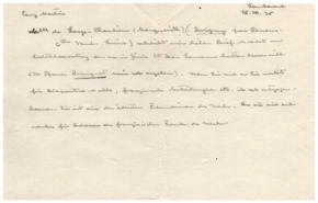 Brief v. Albert Schweitzer an Emmy Martin