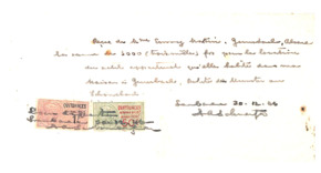 Schriftstück von Albert Schweitzer für Emmy Martin