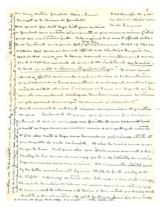 Brief von Albert Schweitzer an Emmy Martin, mit Kuvert von Emmy Martin