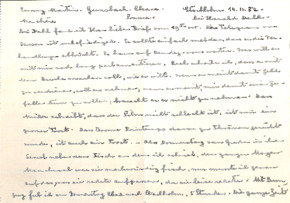 Eigenh. Brief mit Unterschrift