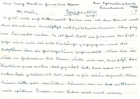Abschrift eines Briefes von Albert Schweitzer durch Emmy Martin