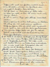 Notizen v. E. Martin f. A. Schweitzer über Alltag und Erledigungen