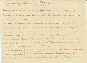 Brief v. Emmy Martin an Albert Schweitzer