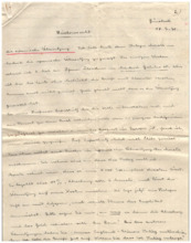 Brief v. Emmy Martin an Albert Schweitzer
