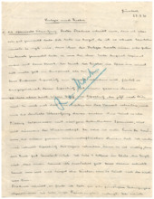 Brief v. Emmy Martin an Albert Schweitzer