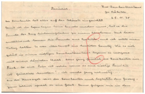 Brief v. Emmy Martin an Albert Schweitzer