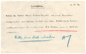 Brief v. Emmy Martin an Albert Schweitzer,mit Antwot von Schweitzer