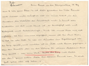 Brief v. Emmy Martin an Albert Schweitzer