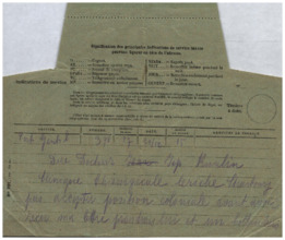 Telegramm von Albert Schweitzer an Emmy Martin