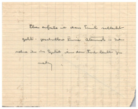 Mitteilung von Albert Schweitzer an Emmy Martin