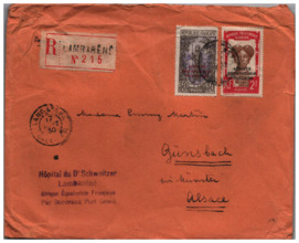 Briefkuvert von Albert Schweitzer an Emmy Martin
