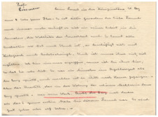 Brief v. Emmy Martin an Albert Schweitzer