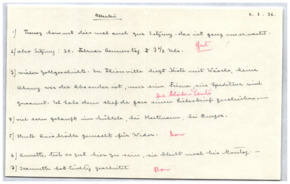 Brief von Emmy Martin an Albert Schweitzer; mit kurzer Antwort Schweitzers
