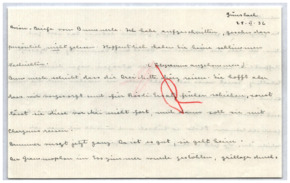 Brief von Emmy Martin an Albert Schweitzer
