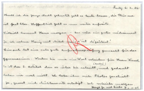 Brief von Emmy Martin an Albert Schweitzer