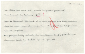 Brief von Emmy Martin an Albert Schweitzer